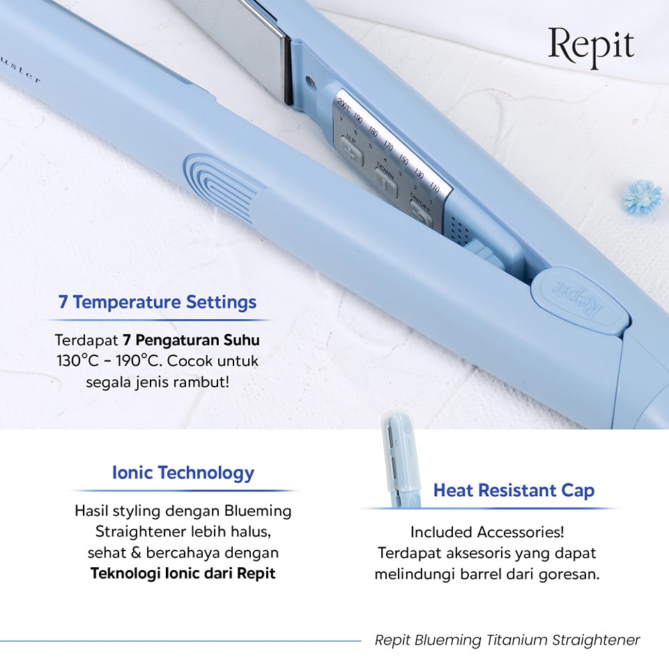 Repit Catokan Rambut Volumizer - Powder Blue